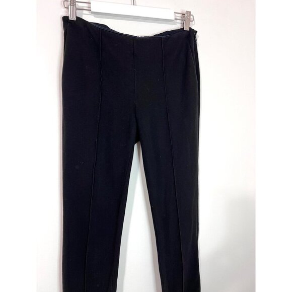 DVF Diane Von Furstenberg Black Pleat Front Straight Leg Pants Size 4 - Picture 3 of 11